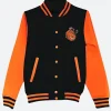Pete’s Pumpkin Patch Varsity Jacket Front Image