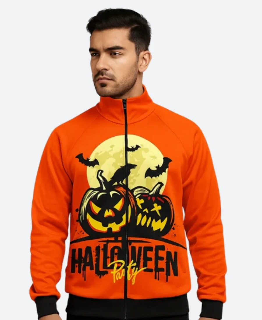 Pumpkin Halloween Party Bomber Jacket