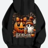 Pumpkin Halloween Season Hoodie Black Back Image