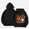 Pumpkin Halloween Season Hoodie Black Front & back Image