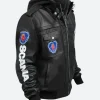 Punisher Leather Hooded Jacket