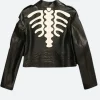 Skeleton Leather Jacket Back Image