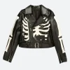 Skeleton Leather Jacket Front Image