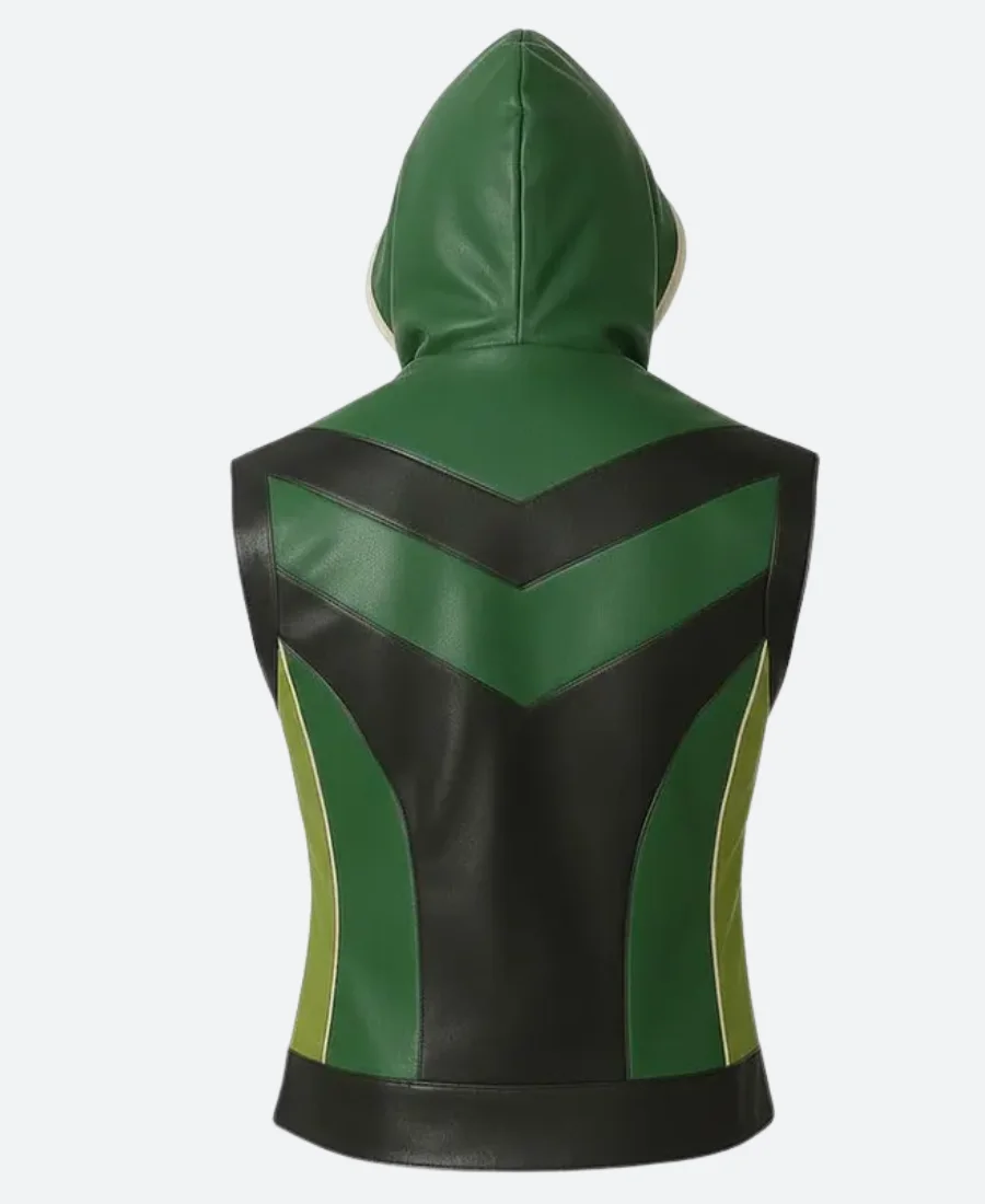 Smallville Oliver Queen Leather Vest back Image