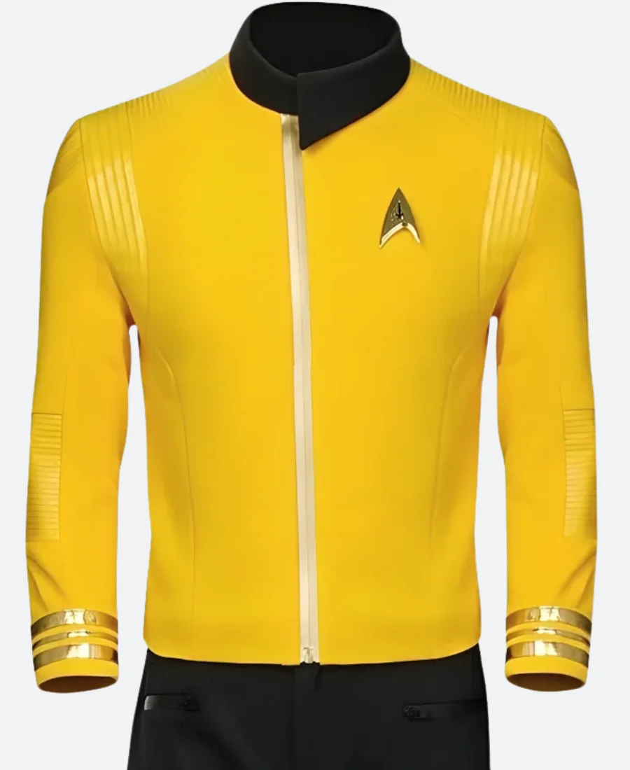Star Trek Discovery Captain Christopher Pike Leather Jacket Front Image