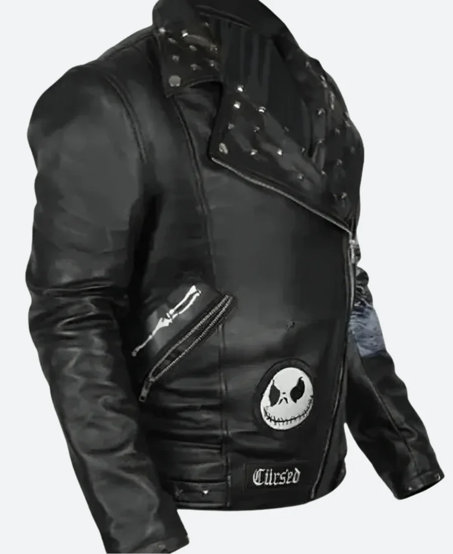 The Nightmare Before Christmas Studded Leather Jacket